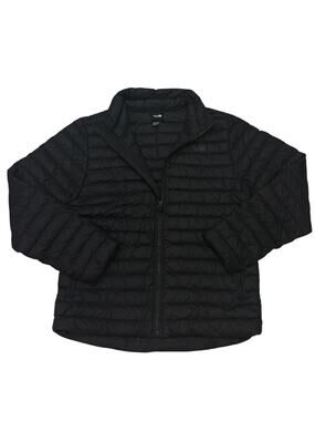 The North Face Stretch Down Puffer Jacket Mens Large Black Slim Fit 700 Full Zip
